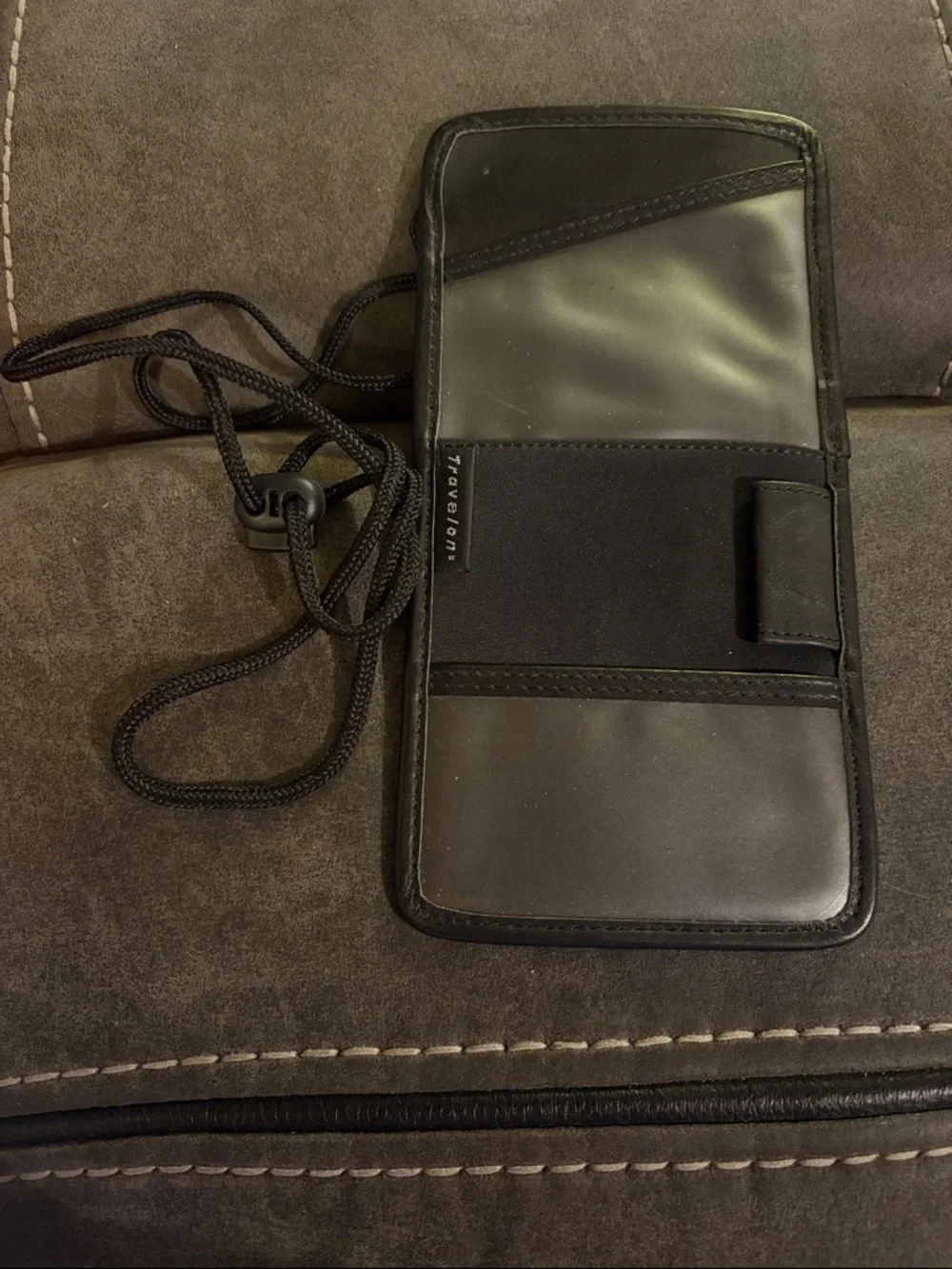 🔥5 FOR $25🔥 Travelon Black Travel Neck Wallet with Pen Loop